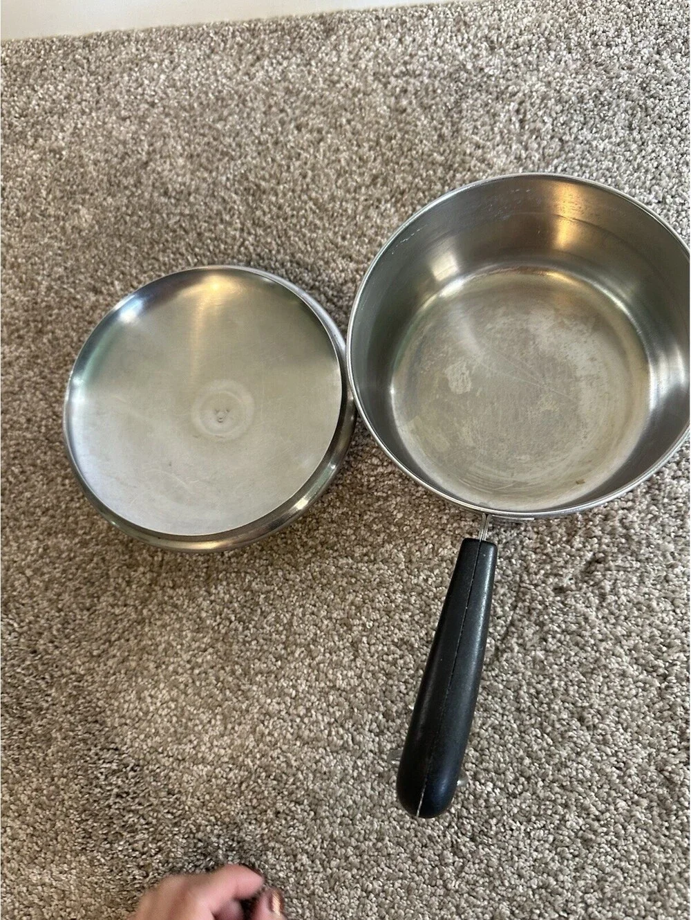 Revere Ware 1801 Copper Bottom Saucepan w/ Lid 6” X 4” 1.5 QT